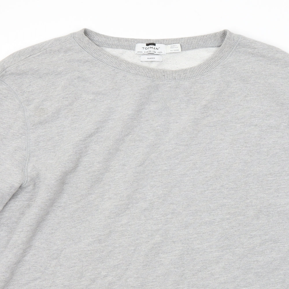 Topman Mens Grey   Pullover Jumper Size XL