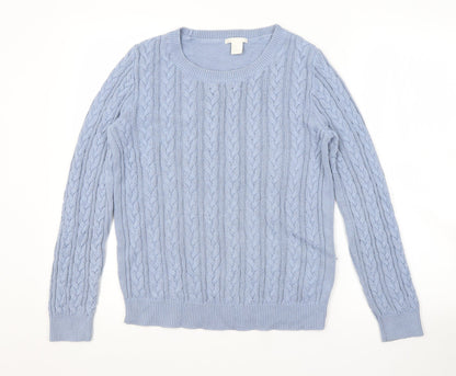 Womens UK Size M H&M Blue Pullover Jumper