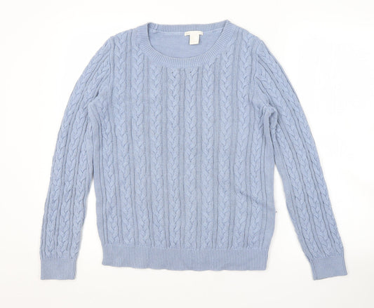 Womens UK Size M H&M Blue Pullover Jumper