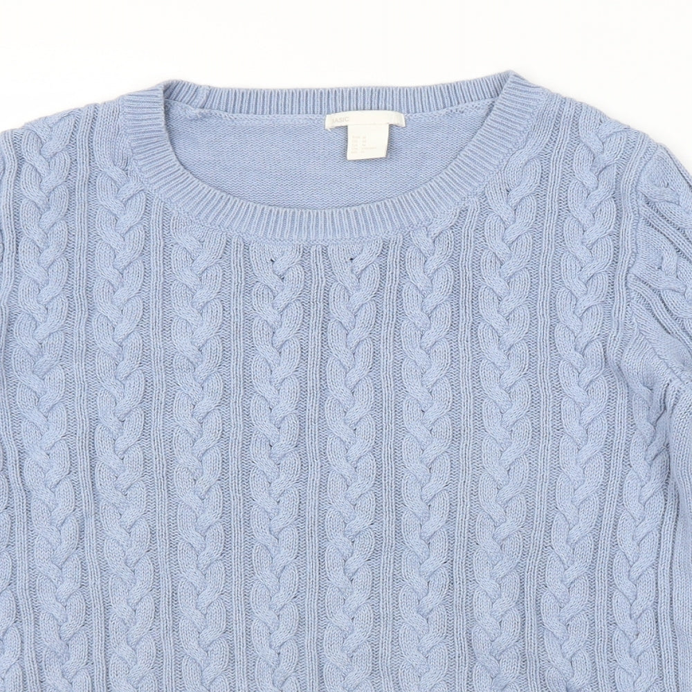 Womens UK Size M H&M Blue Pullover Jumper