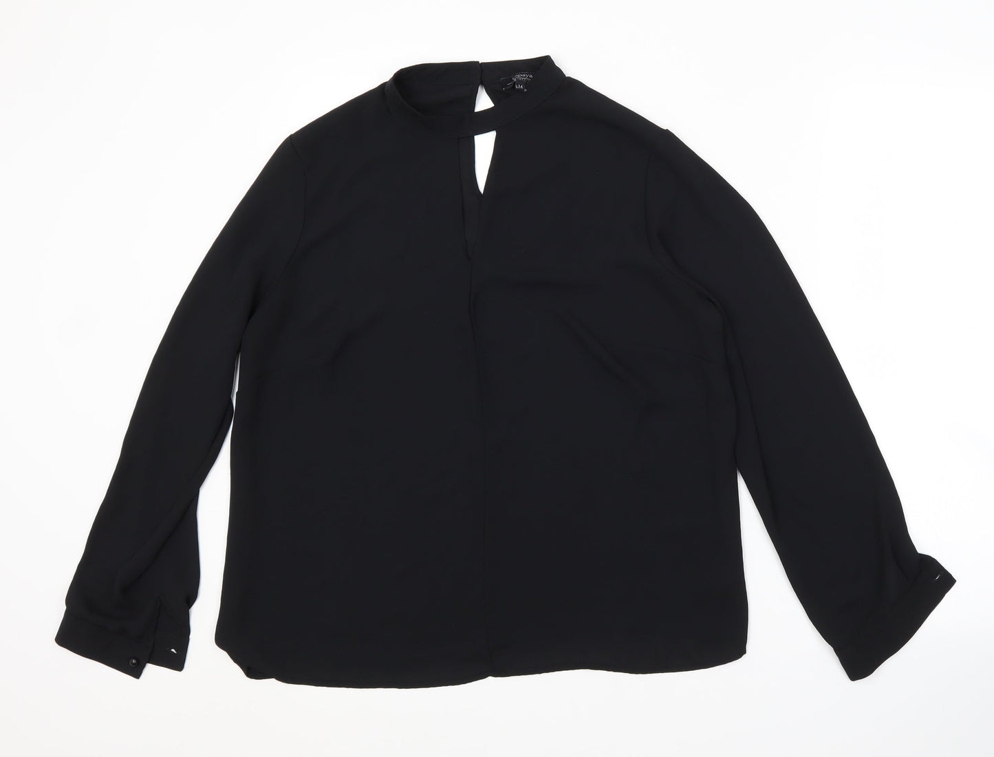 Papaya Womens Black   Basic Blouse Size 14