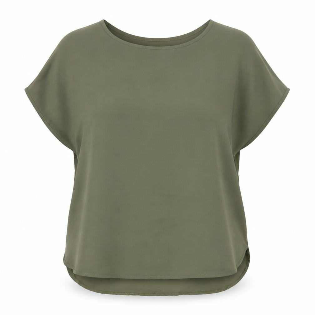 Womens UK Size 10 Peacocks Green Basic Blouse