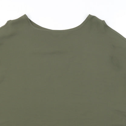 Womens UK Size 10 Peacocks Green Basic Blouse