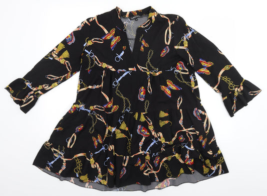 Cameo rose Womens Black Geometric  A-Line  Size 10