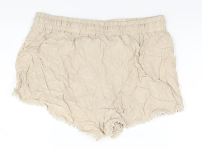 Atmosphere Womens Beige   Cut-Off Shorts Size 10