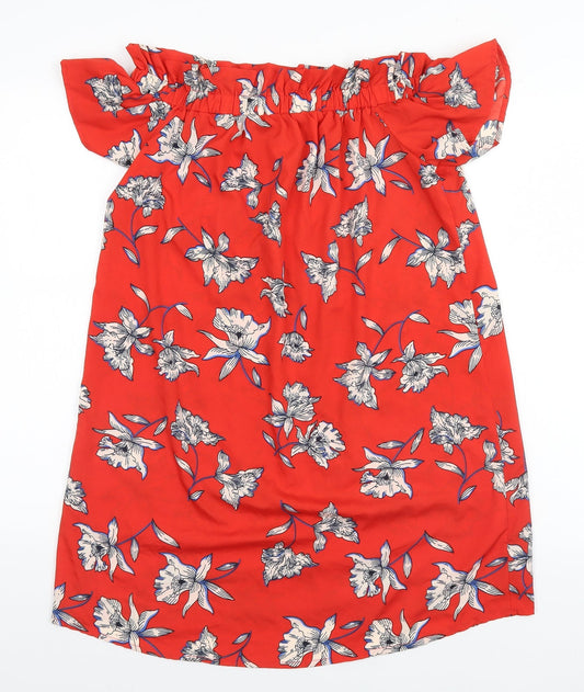 Atmosphere Womens Red Floral  A-Line  Size 10