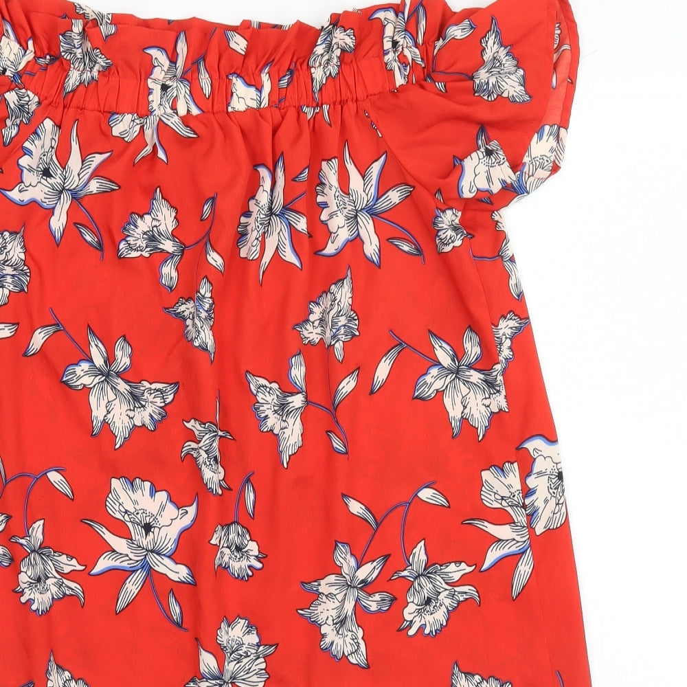 Atmosphere Womens Red Floral  A-Line  Size 10