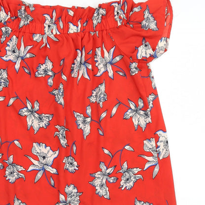 Atmosphere Womens Red Floral  A-Line  Size 10