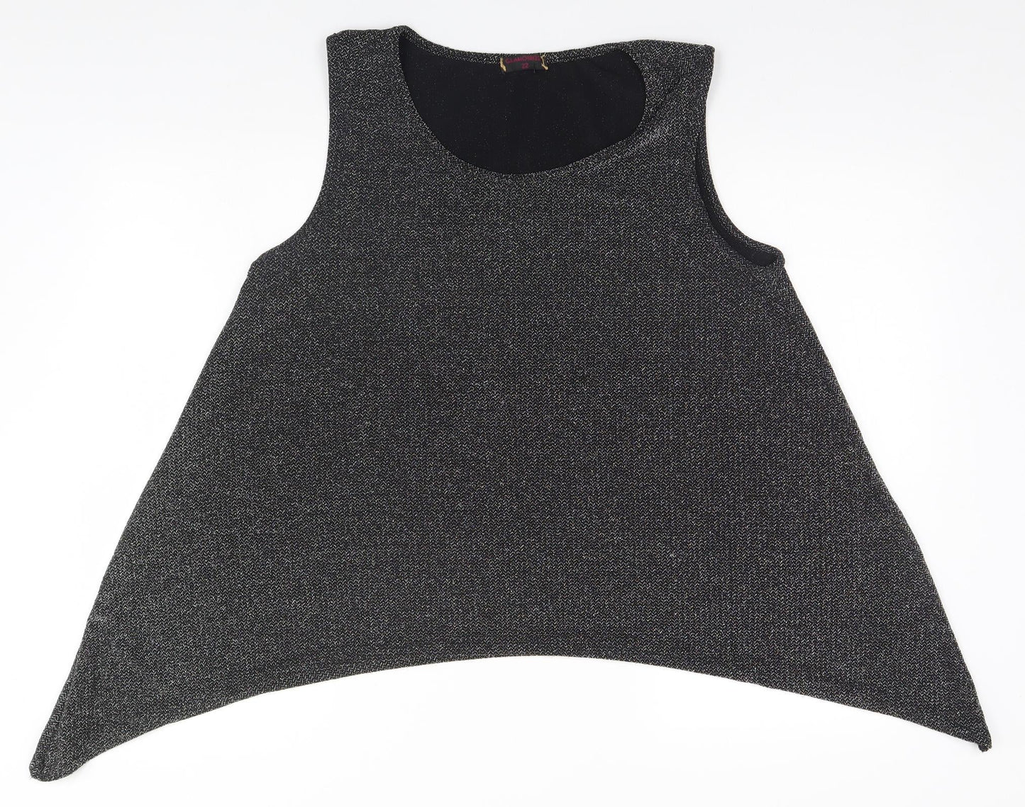 Glamorous Womens Silver   Basic T-Shirt Size 22