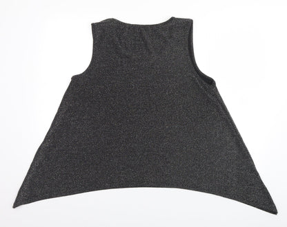 Glamorous Womens Silver   Basic T-Shirt Size 22