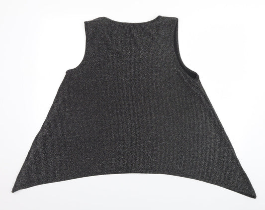 Glamorous Womens Silver   Basic T-Shirt Size 22