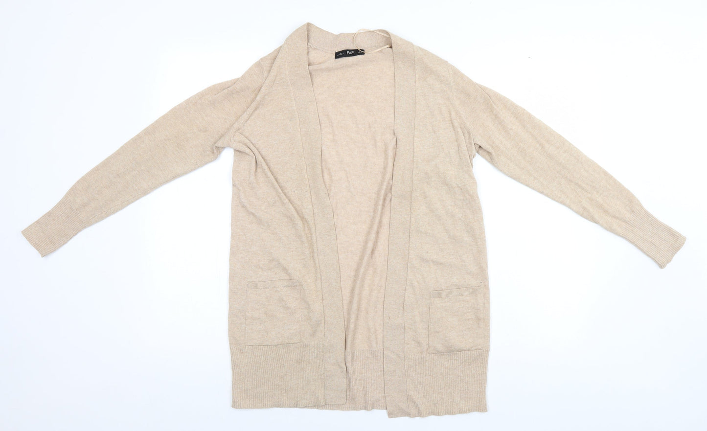 F&F Womens Beige   Cardigan Jumper Size 6