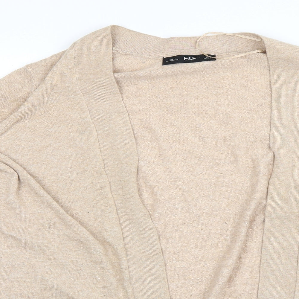 F&F Womens Beige   Cardigan Jumper Size 6
