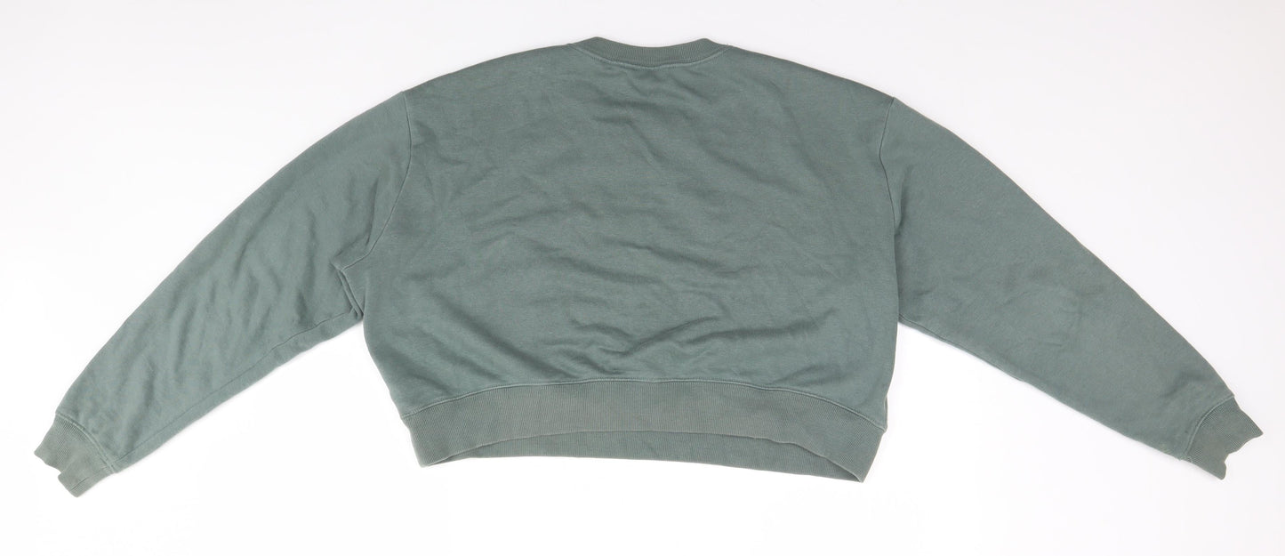 Womens UK Size 14 H&M Green Pullover Jumper
