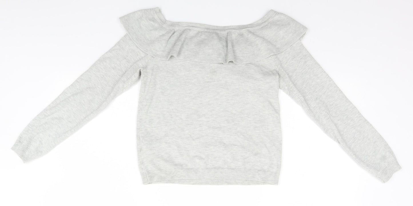 Womens UK Size S Divided Grey Full Zip Jumper