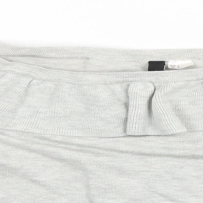 Womens UK Size S Divided Grey Full Zip Jumper