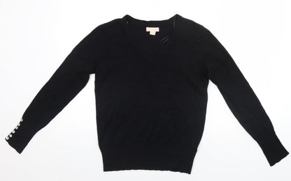 Womens UK Size 12 Plum Tree Black Pullover Jumper