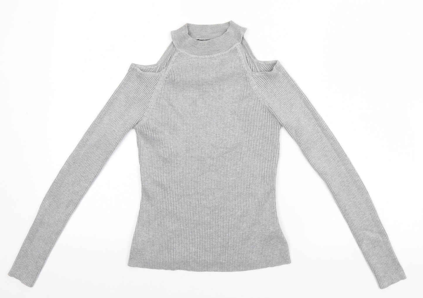 Womens UK Size 10 New Look Grey Pullover Jumper