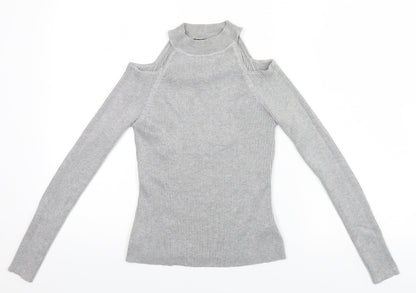 Womens UK Size 10 New Look Grey Pullover Jumper