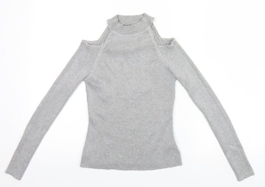 Womens UK Size 10 New Look Grey Pullover Jumper