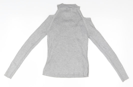 Womens UK Size 10 New Look Grey Pullover Jumper