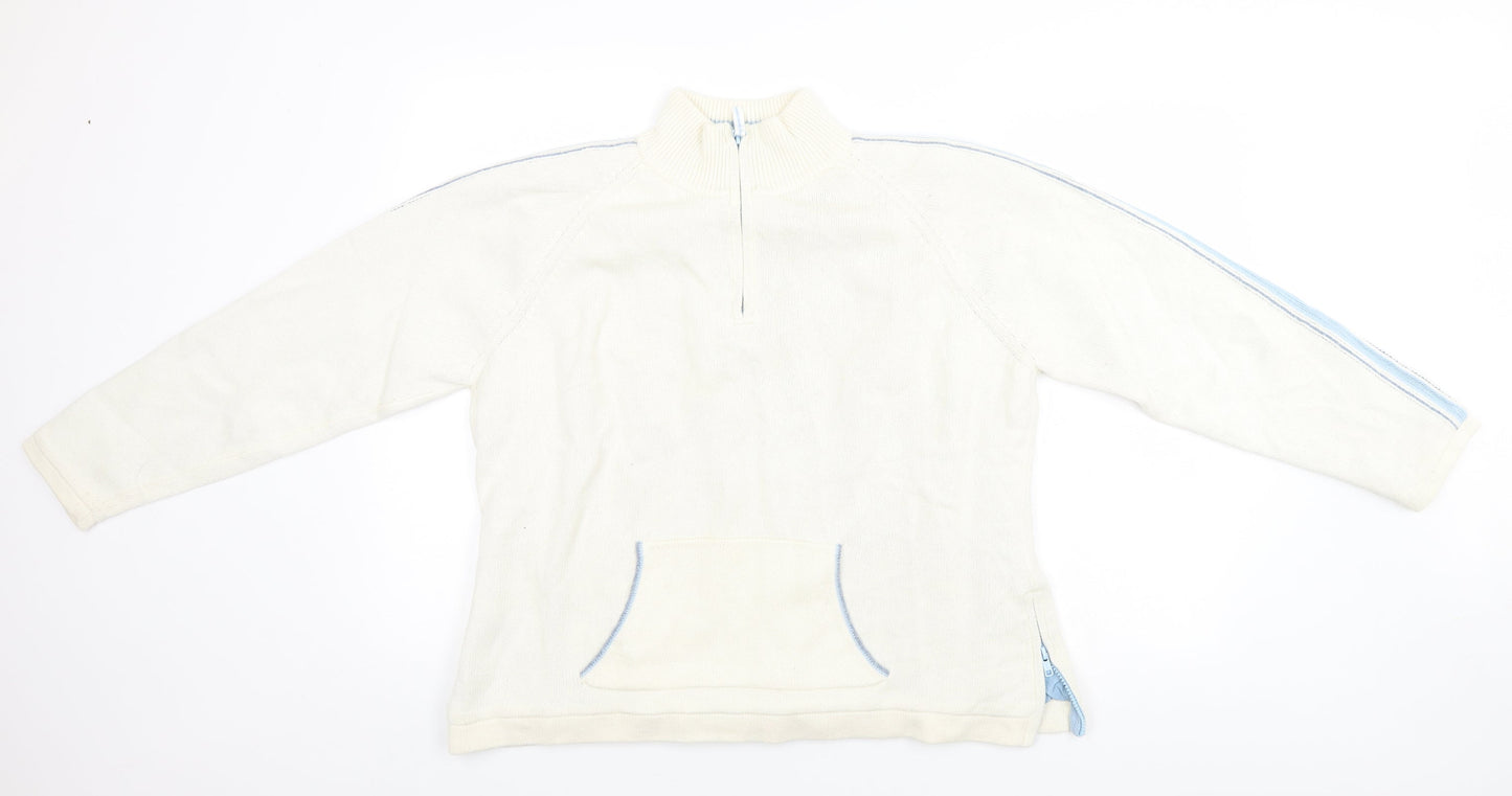 Womens UK Size 20 Marks and Spencer White Pullover Jumper