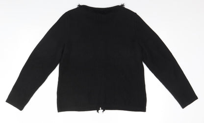 Womens UK Size 10 Rabe Black Cardigan Jumper