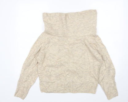 Womens UK Size XS H&M Beige Pullover Jumper