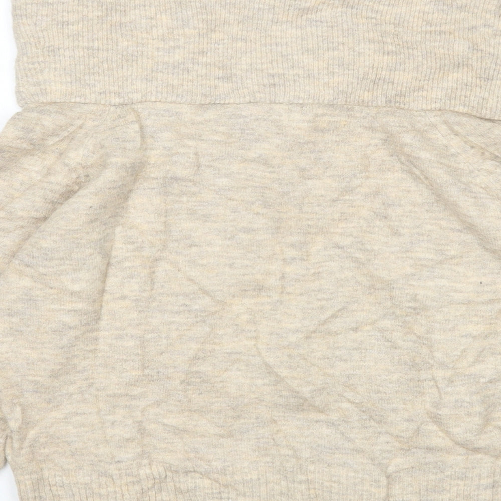 Womens UK Size XS H&M Beige Pullover Jumper