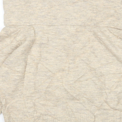 Womens UK Size XS H&M Beige Pullover Jumper