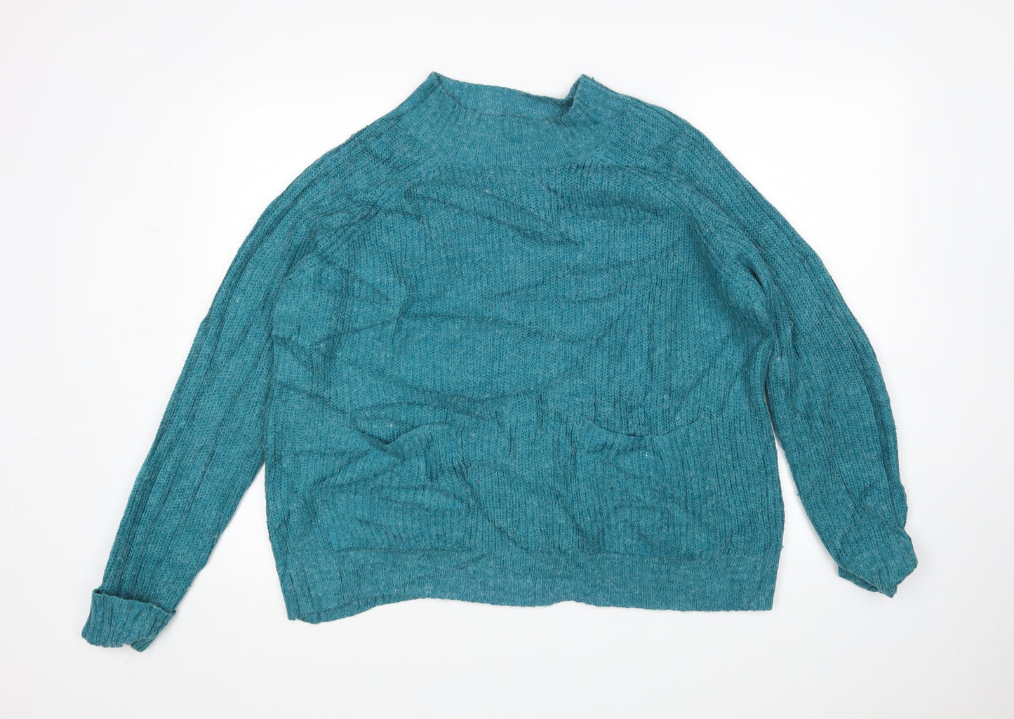 Womens UK Size L Papaya Green Pullover Jumper