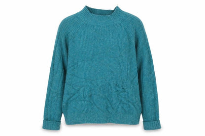 Womens UK Size L Papaya Green Pullover Jumper
