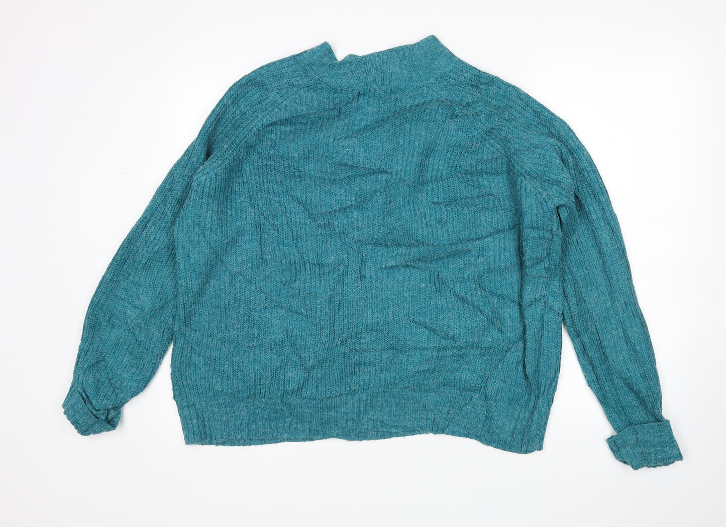 Womens UK Size L Papaya Green Pullover Jumper