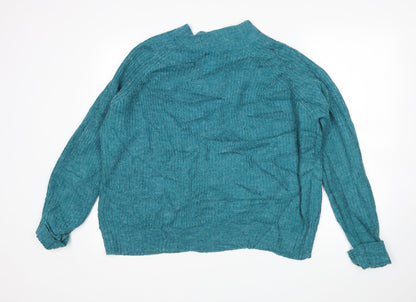 Womens UK Size L Papaya Green Pullover Jumper