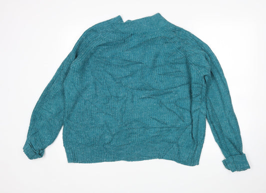 Womens UK Size L Papaya Green Pullover Jumper
