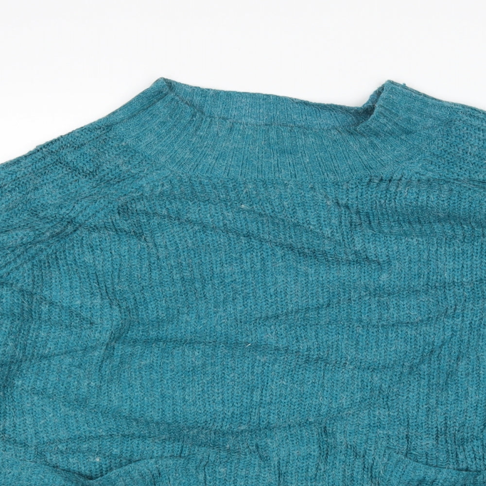 Womens UK Size L Papaya Green Pullover Jumper