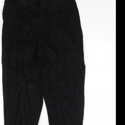 Womens UK Size M PRETTYLITTLETHING Regular Fit Sweatpants Black Trousers