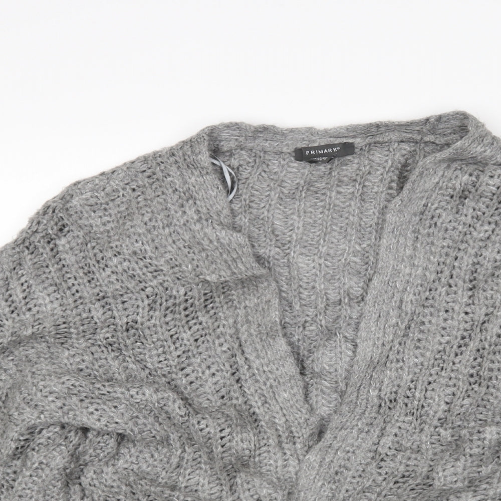 Primark Womens Grey   Cardigan Jumper Size M