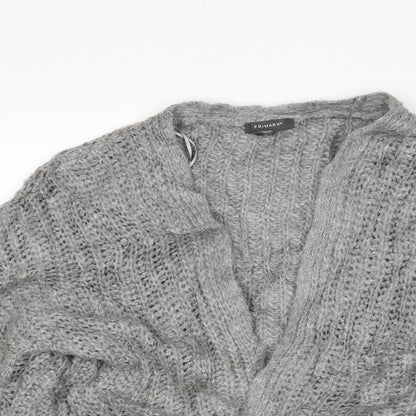 Primark Womens Grey   Cardigan Jumper Size M