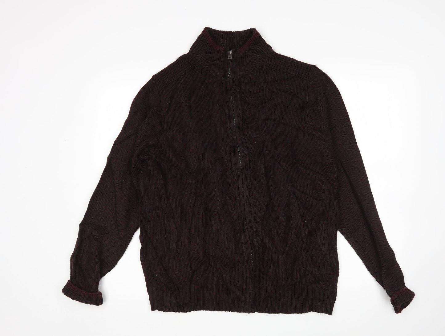 Mens UK Size M M&S Purple Full Zip Sweatshirt