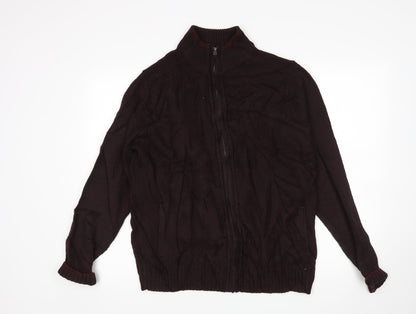 Mens UK Size M M&S Purple Full Zip Sweatshirt