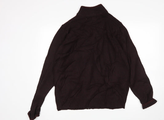 Mens UK Size M M&S Purple Full Zip Sweatshirt