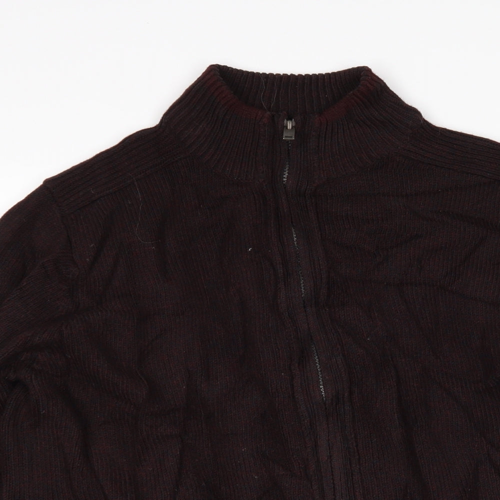 Mens UK Size M M&S Purple Full Zip Sweatshirt
