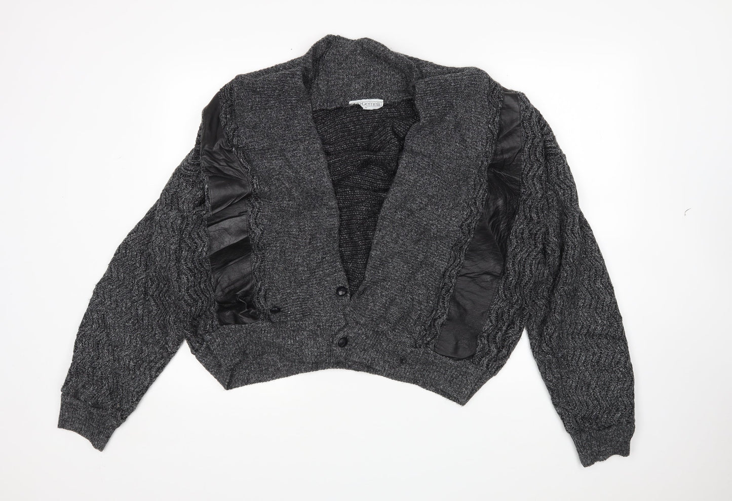 Womens UK Size M Preworn Grey Cardigan Jumper