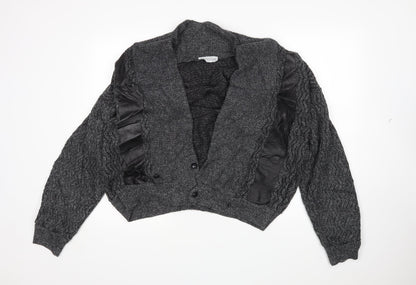 Womens UK Size M Preworn Grey Cardigan Jumper