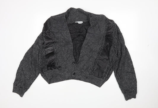 Womens UK Size M Preworn Grey Cardigan Jumper