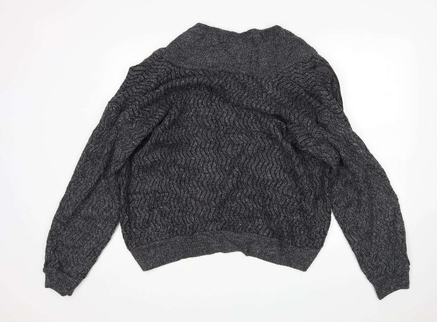 Womens UK Size M Preworn Grey Cardigan Jumper
