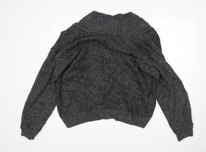 Womens UK Size M Preworn Grey Cardigan Jumper