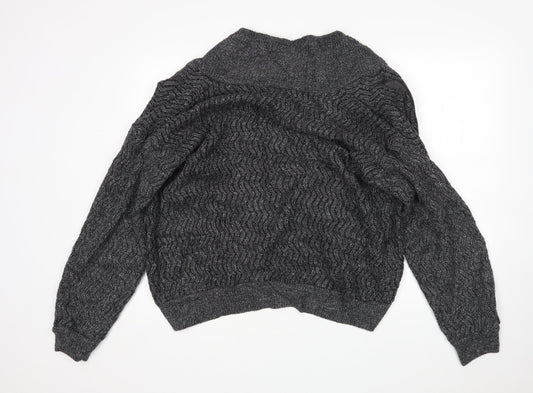 Womens UK Size M Preworn Grey Cardigan Jumper