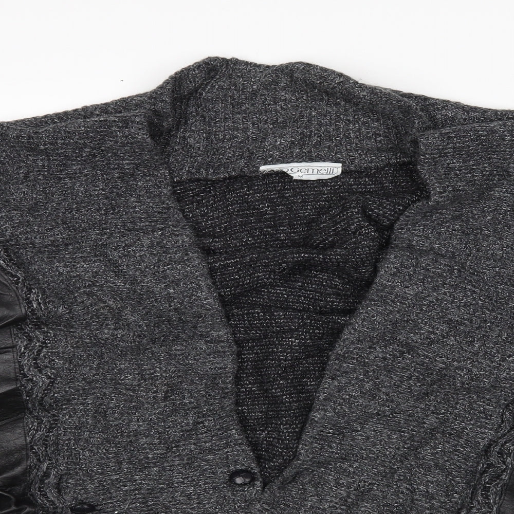 Womens UK Size M Preworn Grey Cardigan Jumper